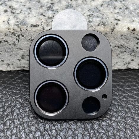 Anneau de protection en métal pour objectif en verre de caméra arrière 2  PCS pour iPhone