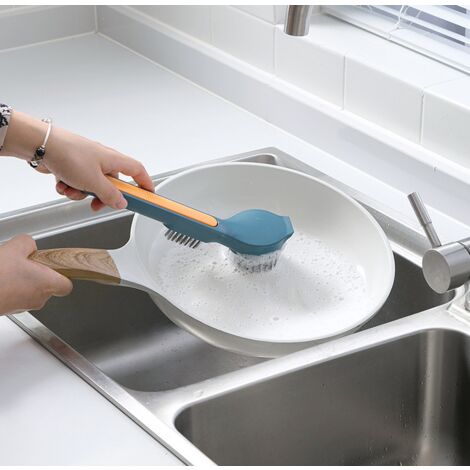 Brosse de nettoyage de cuisine 2 en 1, lave-vaisselle avec