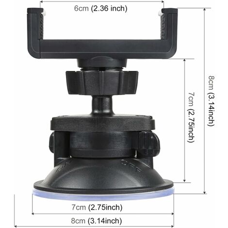 Ventouse Gopro Support de support de support de caméra de conduite