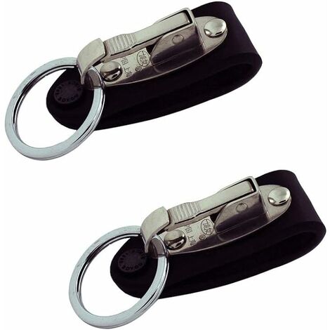 Porte clefs photo carré cuir et acier