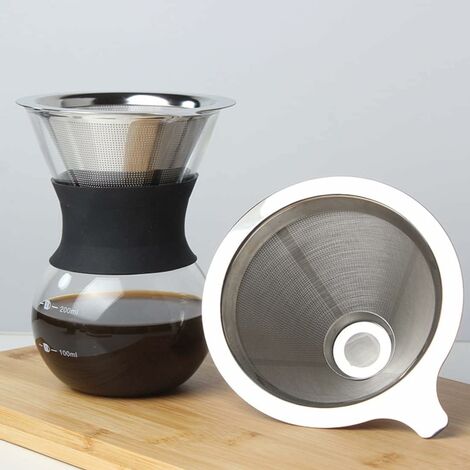 Support de papier de filtre à café en acier inoxydable pour papier