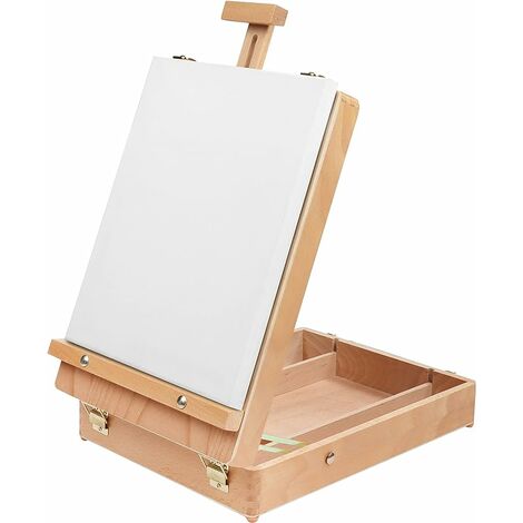 LTS FAFA Chevalet Bois Portable pour Peinture et Dessin avec Boîte de  Rangement - Pour des Toiles jusqu'à 30 cm - Chevalet de Table en Bois de  Hêtre Réglable pour les Artistes