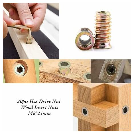 Ecrou de type D pour insert en bois, inserts filetés en bois, écrou de  meuble à tête plate - Chine Écrou de meuble, écrou à insert en bois