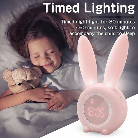 Réveil Lumineux pour Enfants Cute Ampoule Réveil Creative Lampe de