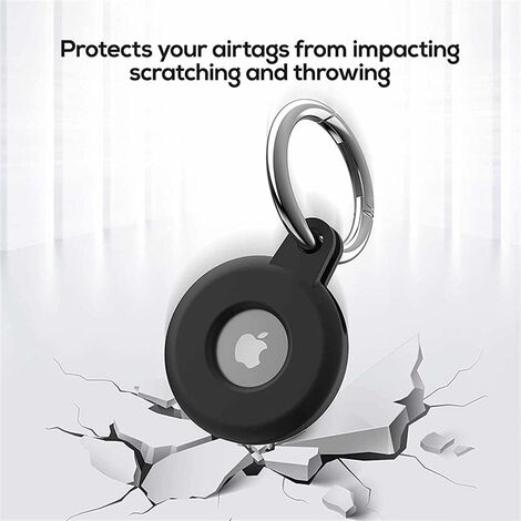 2 pièces étui Airtag épaissi Housse de Protection en Silicone pour Apple  Airtags Support Airtag Lavable, Coque Airtag, Porte-clés Airtag（Green Blue）