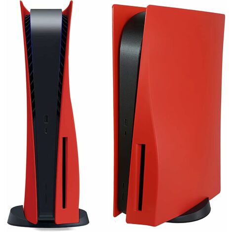 PS5 Coque Faceplate Anti-Rayures Anti-Poussière pour Sony Playstation 5  Console Edition Standard ( Cosmic Red )