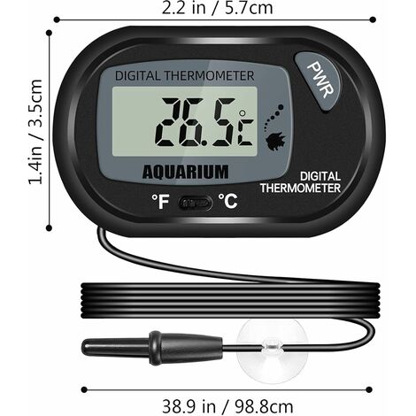 FLUVAL Thermomètre Numérique avec Ventouse, Affi…