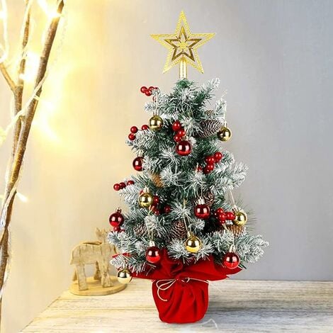 Sapin de Noël artificiel 60 cm avec guirlande lumineuse