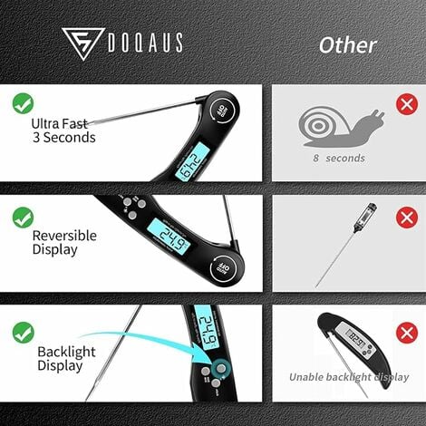 DOQAUS Thermomètres à viande à lecture instantanée pour la cuisine
