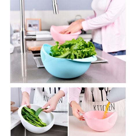 LTS FAFA Multifonctionnel ménage cuisine en plastique riz lavage tamis  nettoyage filtre fruits panier légumes panier