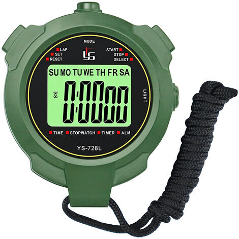 Chronomètre étanche numérique portable LCD minuterie chronographe
