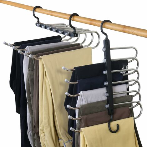 Pantalons Cintre S Type Pantalon Pantalons rack; Cintre de Pantalon en  Acier Inoxydable; Cintre de Pantalon; rack Multicouches Cintre Pantalon  pour Garde-Robe à la Maison 