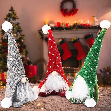 Deux pièces costume Noël nain Suède, mignon Noël à la main assis père Noël  petite poupée (