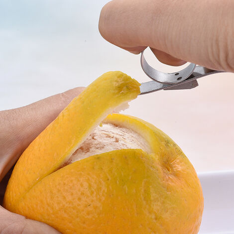 Couteau à éplucher en acier inoxydable, coupe-citron et Orange