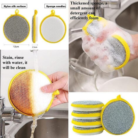 LTS FAFA 10 Double Face Éponge À Vaisselle Pot Vaisselle Brosse À Vaisselle  Ménage Cuisine Outils