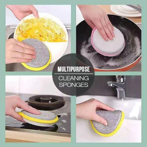 LTS FAFA 10 Double Face Éponge À Vaisselle Pot Vaisselle Brosse À Vaisselle  Ménage Cuisine Outils
