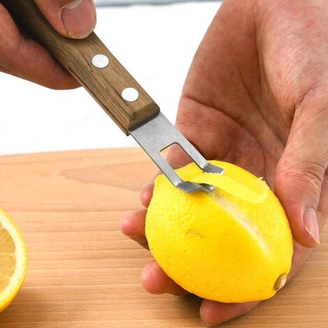 Couteau à éplucher créatif à long manche pour légumes et fruits éplucheur à  double tête en acier inoxydable （Blanc+rouge）
