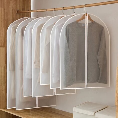 Sacs de rangement placard vêtement garde-robe vêtements suspendus pour  costume manteau veste robe Portable avec fenêtre transparente