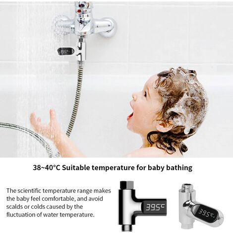Thermomètre à eau, thermomètre à eau pour douche de bébé, compteur