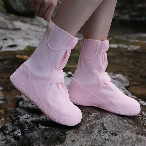 LTS FAFA Bottes de pluie imperméables couvre-chaussures Silicone unisexe  protecteur de chaussures imperméables antidérapants couvre-chaussures