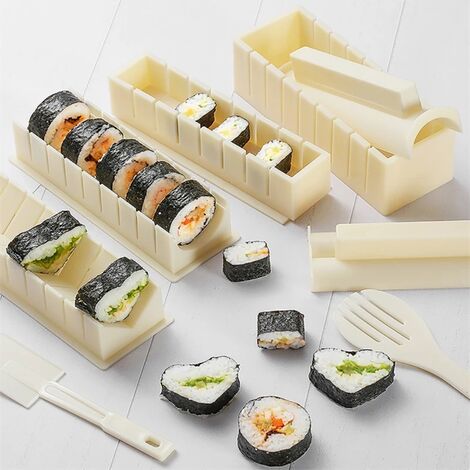 Set de 12, Kit Sushi avec pochette - Set d' Outils à sushi - Ustensiles à  sushi 