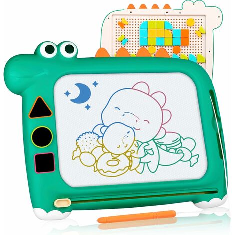 Tablette pour enfants pour 2 jouet enfant de 3 ans, tablette d'écriture  LCD, tablette de dessin pour enfant, jouet en ardoise magique dinosaure pour  2 3 4 5 6 ans garçons filles cadeau d'anniversaire