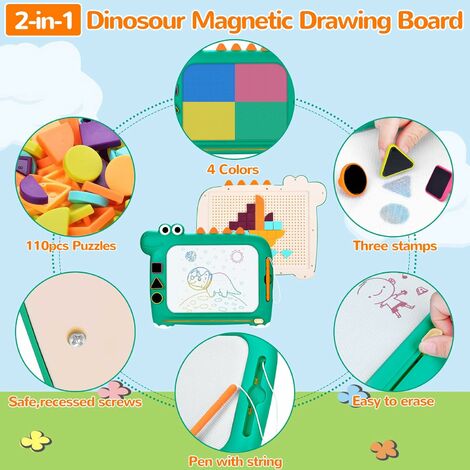 LTS FAFA Tableau de peinture magnétique enfants à partir de 2 ans, tableau  magique 2 en