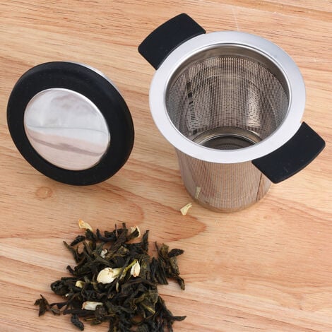 LTS FAFA Infuseur à thé en acier inoxydable 304, grande capacité et doubles  poignées, ensemble de 1 passoires à thé en vrac pour théières