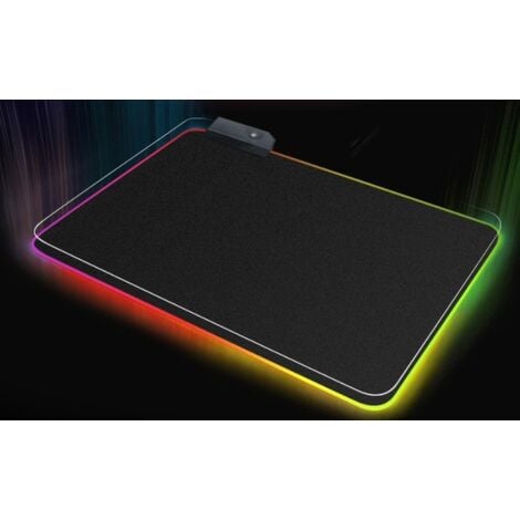 Tapis de souris RGB, grand tapis de souris Xxl Gamer de jeu avec 12 modes  d'éclairage, surface étanche, haute précision, base en caoutchouc  antidérapante Tapis de souris LED Fo
