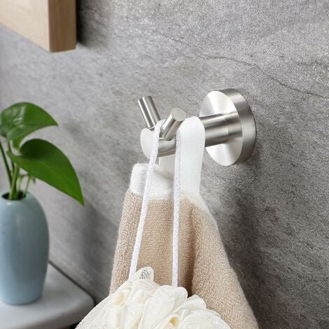 Porte-serviettes mural en aluminium - 3 étages - Avec crochets - 70 cm -  Étanche - Noir - Pour salle de bain, cuisine, salle de bain : :  Bricolage