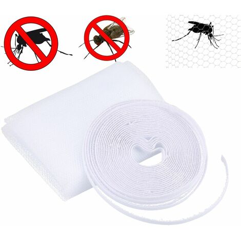 Toile Moustiquaire Anti-Insectes Moustiques 130 x 50 cm Filet