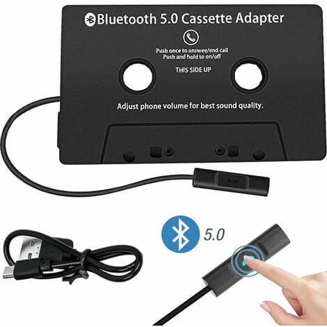 Récepteur de cassette Bluetooth audio de voiture, lecteur de bande Bluetooth  5.0 cassette Aux Adapter