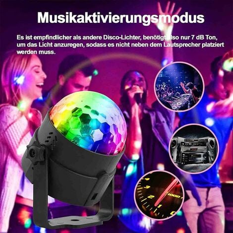 Mini Son / Télécommande LED Magic Ball Light DJ Éclairage Disco Ball Strobe  Club Lampe Magic Mini Led Lumières de Scène Pour Cadeau de Noël