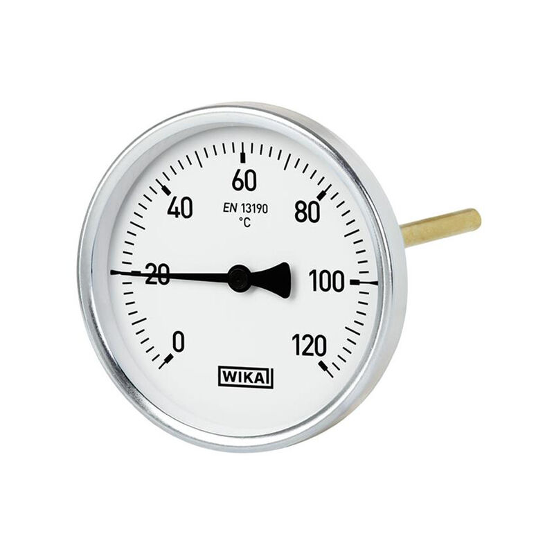 Wika Bimetall Thermometer Klasse 1,0 D100 0-120Gr Tauchschaft 100mm MS  Heavy Duty