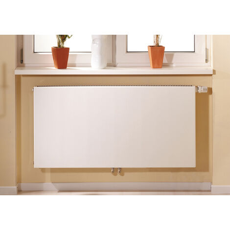 Purmo Plan Ventil Compact Ventilheizkörper, Typ 33, 6-Muffen, glatte Front BH 300mm, BL 400mm, links