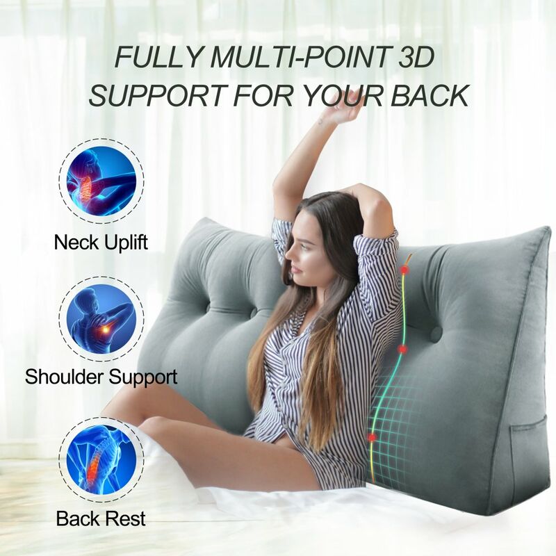 Cuscino per alleviare il mal di schiena Cuscino per il letto Supporto per  il cuscino per la schiena TV Lettura Schienale per sedile Divano morbido