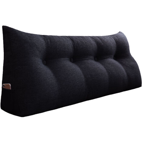 VERCART Grande cuscino a cuneo per il riposo a letto, cuscino lungo per la lettura, cuscino decorativo per la testiera, cuscino triangolare per la schiena, cuscino da salotto per il letto da giorno o