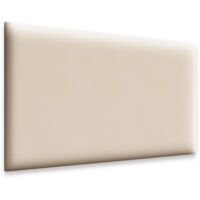 VERCART Cuscino da parete per letto singolo e matrimoniale, pannelli da parete imbottiti in pelle, confezione da 1 cuscini da parete 3D, autoadesivi, impermeabili, Beige, 90CM
