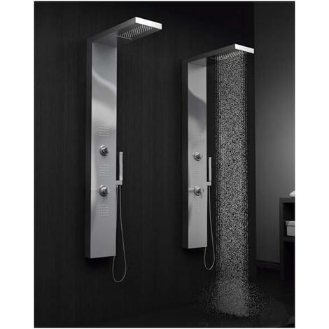 Colonne de douche Atenea avec hydro massage et cascade en acier inoxydable