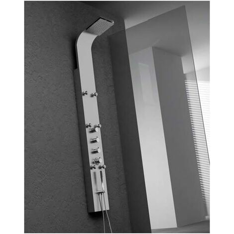 Colonne de douche thermostatique Zeus avec hydromassage en acier inoxydable (1/2)