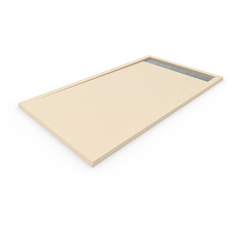 Receveur de douche en Résine QUARTZ PREMIUM avec Cadre. Texture Ardoise. Beige RAL: 1015 80X140CM (1/5)