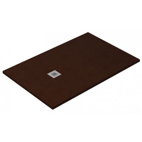 Receveur de douche Ardesia extra-plat et gel coat antidérapant CHOCOLAT Siphon en cadeau 100X180 Ral 8017 (1/5)