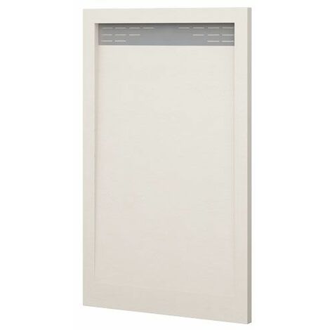 Receveur de douche avec demi-cadre modèle Bidai texture ardoise. CRÈME, Siphon en cadeau 90X110 Ral 1015 (1/5)