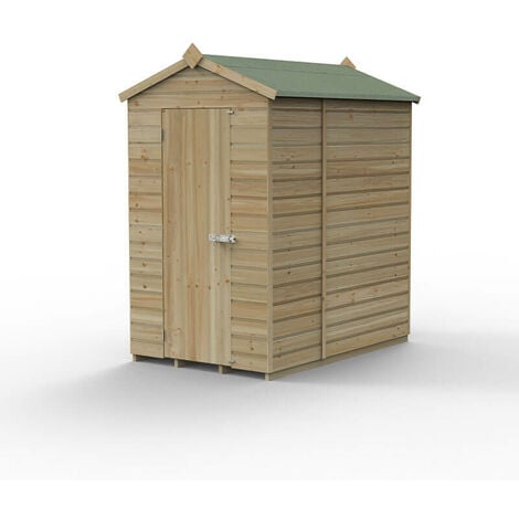 6' x 4' Forest Beckwood 25yr Guarantee Shiplap Windowless Apex Wooden Shed