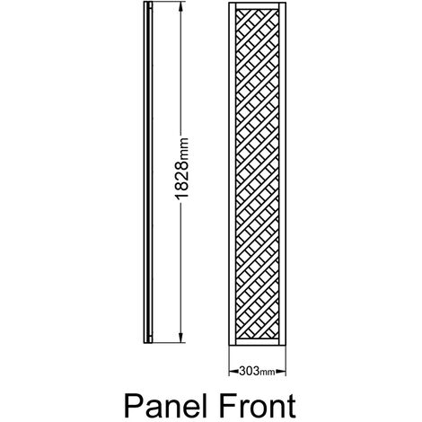 Diamond Lattice Fence Topper - 183 x 30cm - Forest Garden