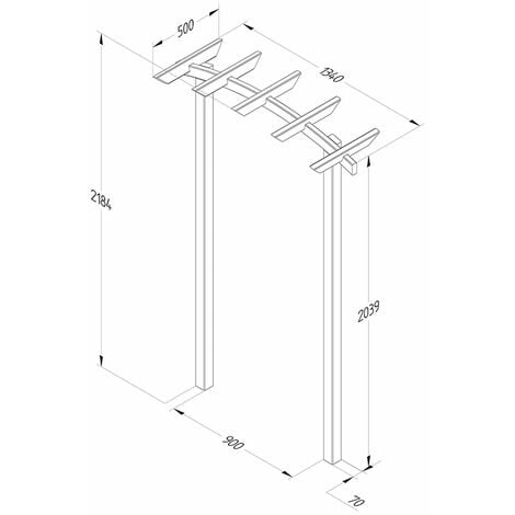 Forest Hanbury Dome Top Wooden Garden Pergola Arch 4’5 X 1’8