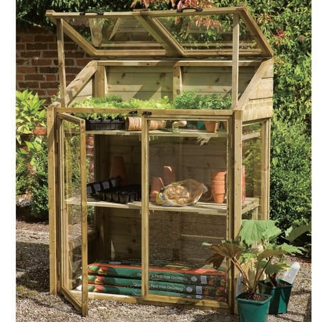 4' x 2' (1.20x0.62m) Wooden Mini Greenhouse