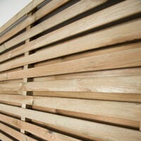 Forest 5'11" x 5'11" Pressure Treated Contemporary Double Slatted Fence Panel (1.8m x 1.8m)
