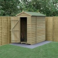 6' x 4' Forest 4Life 25yr Guarantee Overlap Pressure Treated Windowless ...