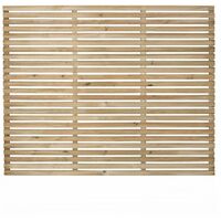 Forest 6' x 5' Pressure Treated Contemporary Slatted Fence Panel (1.8m x 1.5m) - Pressure treated